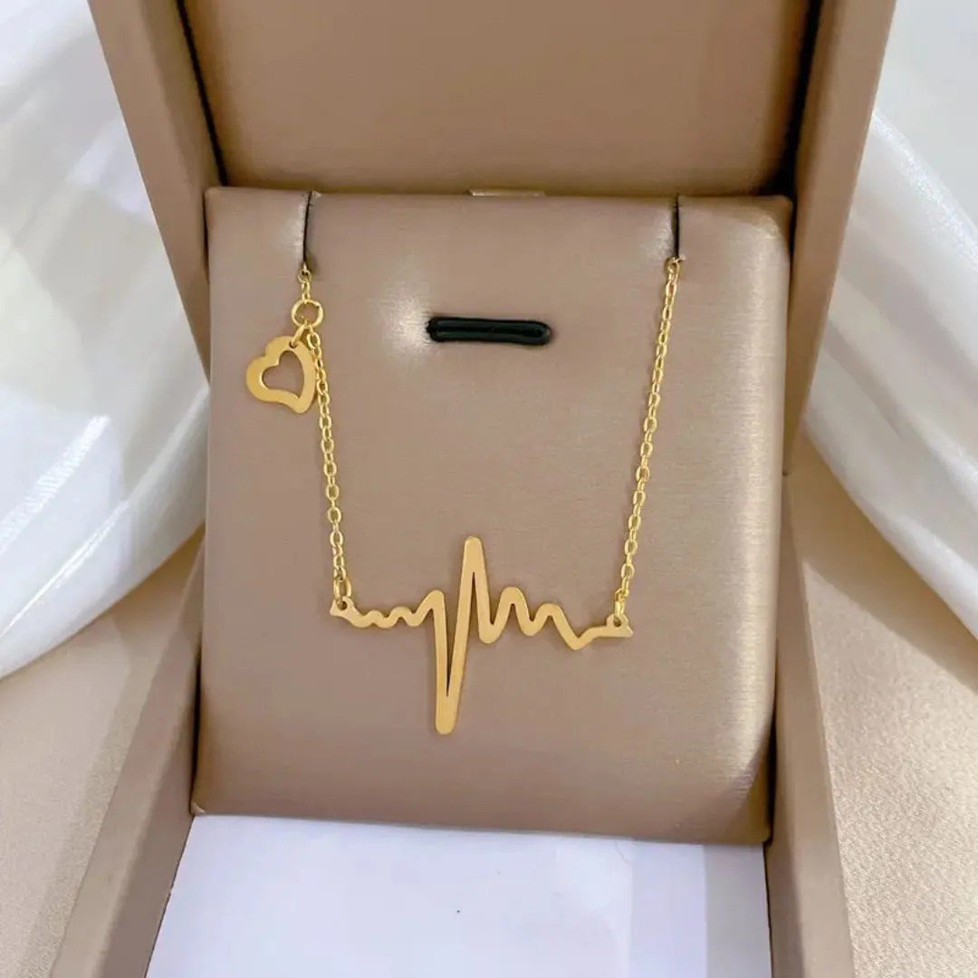 Classy Heartbeat Necklace - view 5